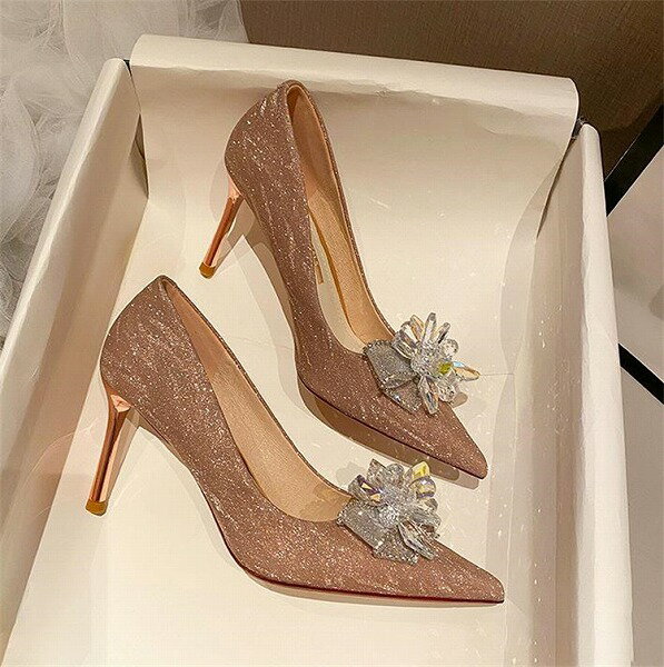 圧倒的な真実好評 パンプス ハイヒール ポインテッドトゥ 新しい ウェディングシューズ