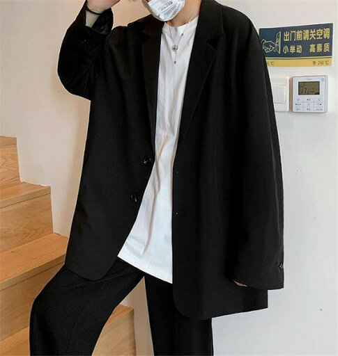 合わせやすい服で 男の子ファッション 韓国 トレンドスモールスーツコート春秋 レトロ ゆったりする 合わせやすい服で 男の子ファッション 韓国 トレンドスモールスーツコート春秋 レトロ ゆったりする