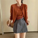 着痩せして見えます ラウンドネック カットソー 大人気 シンプル ニットトップス 2点セット スリム