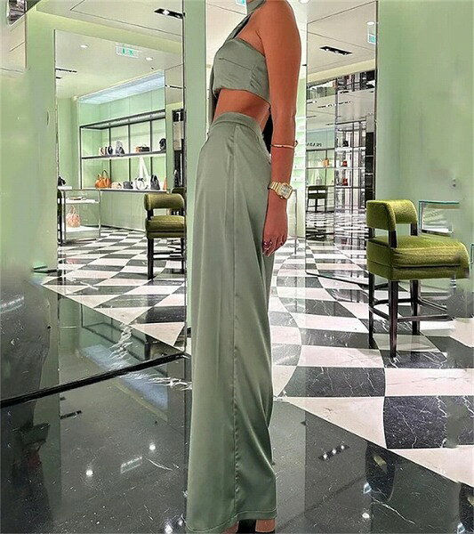 人気沸騰 ワイドパンツ 気質 セットアップ スラックス ロングパンツ 袖なし 上着 エレガント セクシー