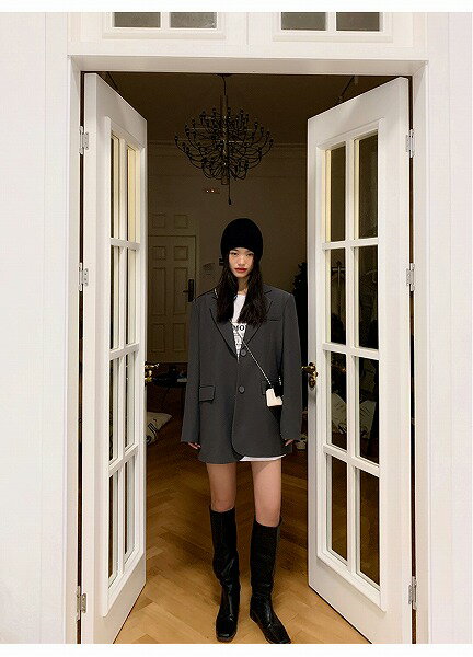 更にエレガントデザイン追加 スーツコート ギャザリング 洋服 コート スリム ゆったりする スプリット