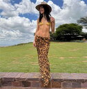 今っぽトレンド ロングスカート シフォン セクシー フィッシュテールスカート ヒョウ柄スカート