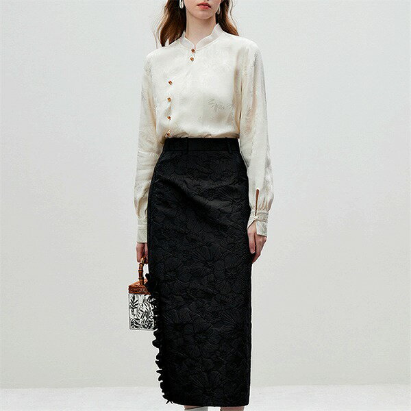 改心率が極めて高い セットアップ 中国の風 馬面スカート 気高い スリム 上品映え 長袖 ロングスカート