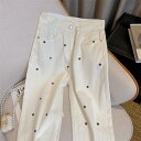 スラックス カジュアルパンツ ストレート デニムパンツ 快適である 夏