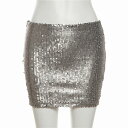ハイウエスト ミニスカート スパンコール タイトスカート 大人気 スカート