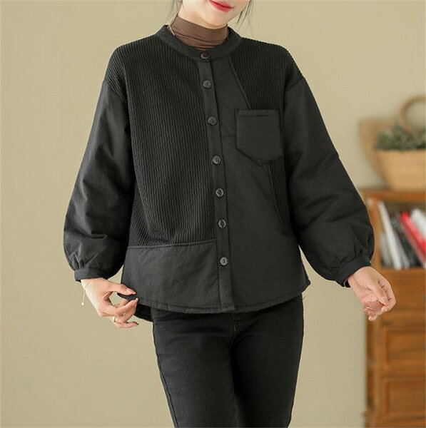 品質いいな新品 コットン コート 上着 スリム 秋冬 レトロ つなぎ 薄手のコットン服 ゆったりする