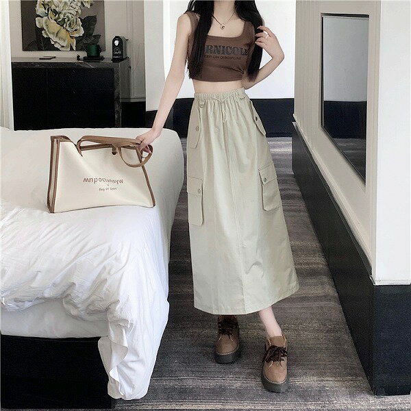 FW 今年大人気 大きいサイズ 快適である ハイウエスト ミディアムスカート ロングスカート