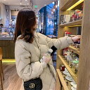 秋冬物 ダウンコート 冬 気質 sweet系 軽量 単体ボタン 綿の服 暖かい ファッション(4)