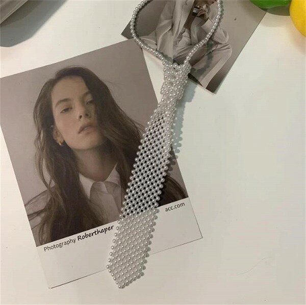 大感謝祭レトロデザイン パールビーズネックレス 手作り ヴィンテージ風 ストリングタイアクセサリー