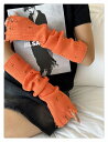 冬のマストバイアイテム デザインセンス トレンド 破れ 長い手袋 秋冬 腕保護 ニット 腕カバー 毛糸