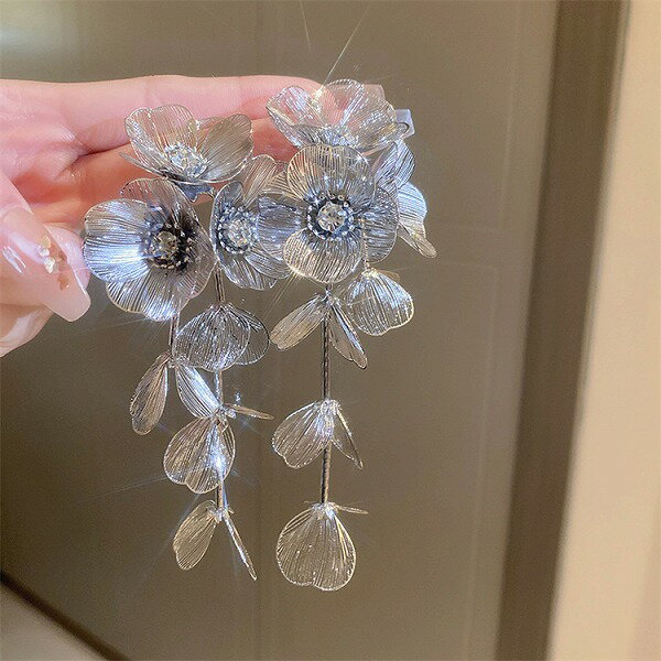 カラー追加！ 新中国式 花のイヤリング レトロ ピアス 大きな耳飾り お出かけ 耳飾り 夏 ネックレス