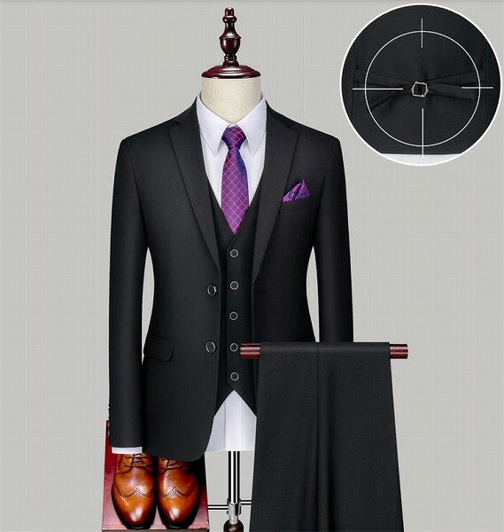 韓国ファッション スーツ フォーマル プロウェア 3点セット ベストマンスーツ スリム 結婚 ドレス メンズ