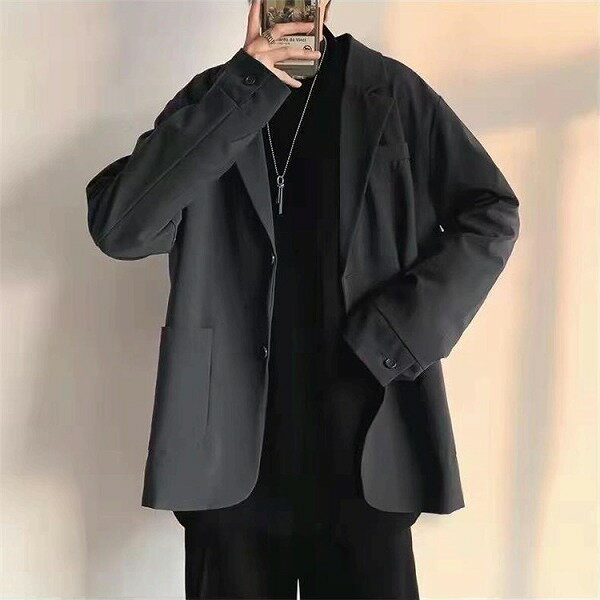 INSスタイル カジュアル コートメンズ 春秋 ゆったりする トップス 韓国語版 トレンド スーツ