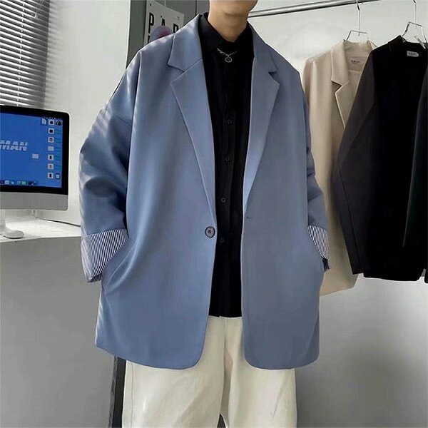 大人気 春秋 トレンド ゆったりする ハンサム 韓国語版 カジュアル スーツ コート
