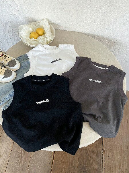 春夏子供服 シンプル ゆったり ベスト 韓国風 トップス インナーシャツ 男女兼用 3色展開[100~150]