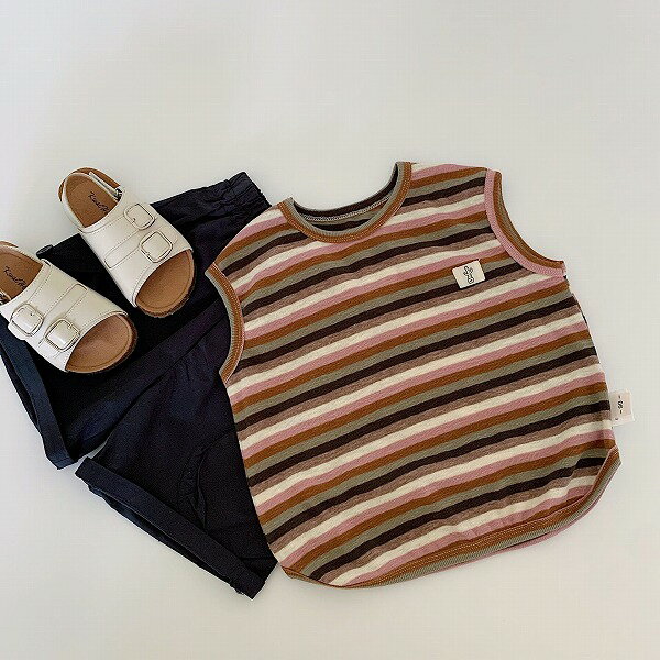 春夏子供服 シンプル ベスト 韓国風 キッズ服 トップス 男女兼用 インナーシャツ [90~140cm]