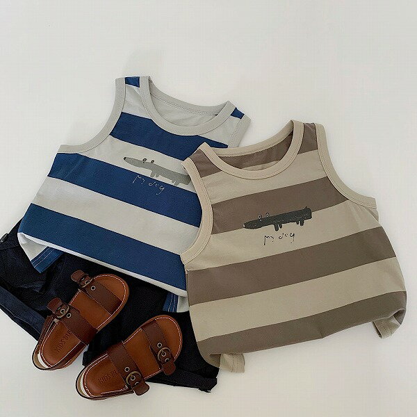 春夏子供服 シンプル ベスト 韓国風 キッズ服 トップス 男女兼用 インナーシャツ 2色展開[90~140cm]