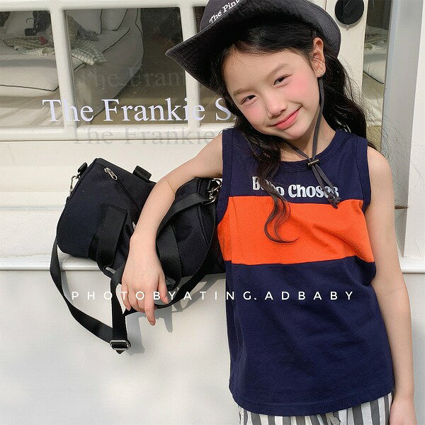 春夏子供服 シンプル ゆったり ベスト 韓国風 トップス インナーシャツ 2色展開[80~130cm]