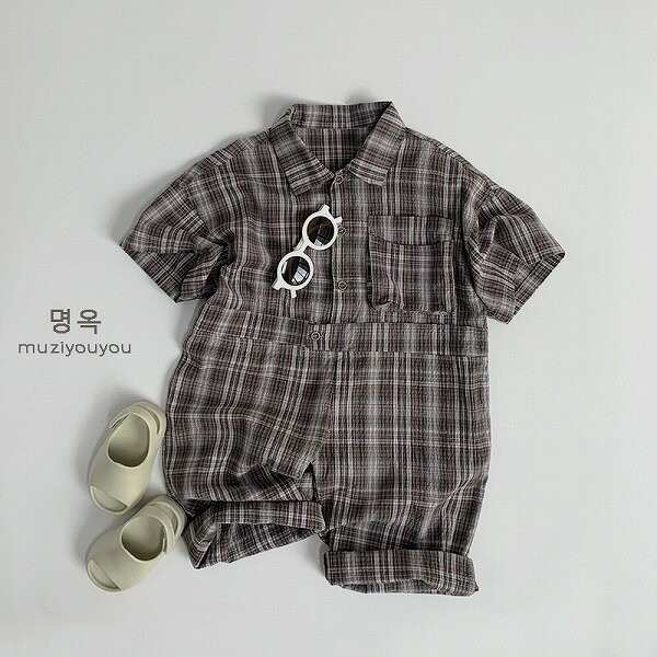 春夏子供服 カジュアル系 シンプル ロンパース 韓国風 連体服 サロペット 男女兼用 [80~130cm]