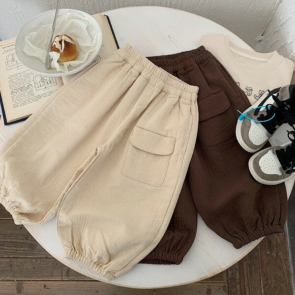 春秋子供服 カジュアル系 ゆったり ロングパンツ ボトムス 男女兼用 キッズ服 カジパンツ[80~130cm]