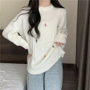 春夏レディース服 カジュアル系 ゆったり 丸襟 ニットセーター 韓国風 トップス インナーシャツ