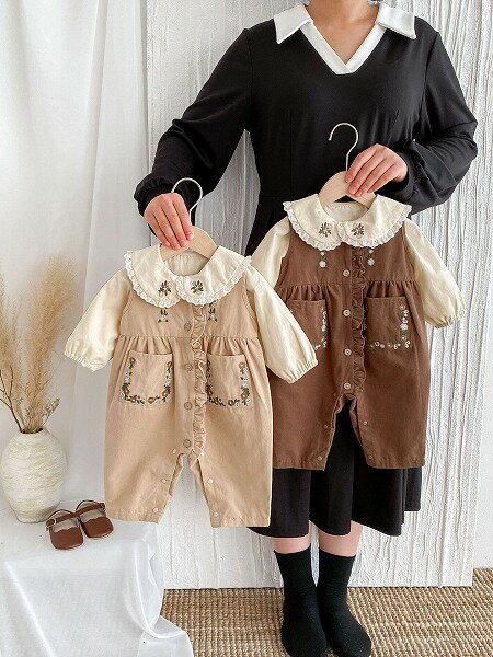 春秋子供服 カジュアル系 サロペット&インナーシャツ セットアップ 韓国風子供服 ベビー服[66~100cm]