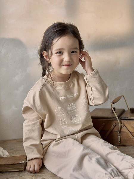 春秋子供服 カジュアル系 丸襟 ゆったり トレーナー&パンツ 2点セット 韓国風子供服 ベビー服 男女兼用