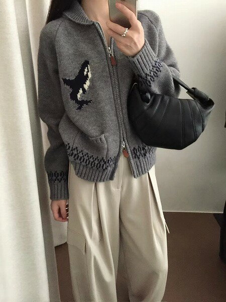 秋冬レディース服 カジュアル系 ゆったり カーディガン ニットセーター 防寒 温かい トップス コート