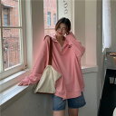 秋冬レディース服 カジュアル系 裏起毛 英字プリント ロングトレーナー コート 防寒 温かい トップス