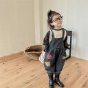 秋冬子供服 カジュアル系 デニムサロペット 韓国風子供服 ボトムス 防寒 温かい パンツ ジーンズ