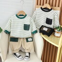 新作 春服 子供服 男の子 セットアップ 2点セット トレーナー ロングパンツ 韓国風 80-120cm