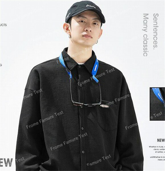 シャツ カーディガン トップス コート 長袖 春秋新作 男女兼用 無地