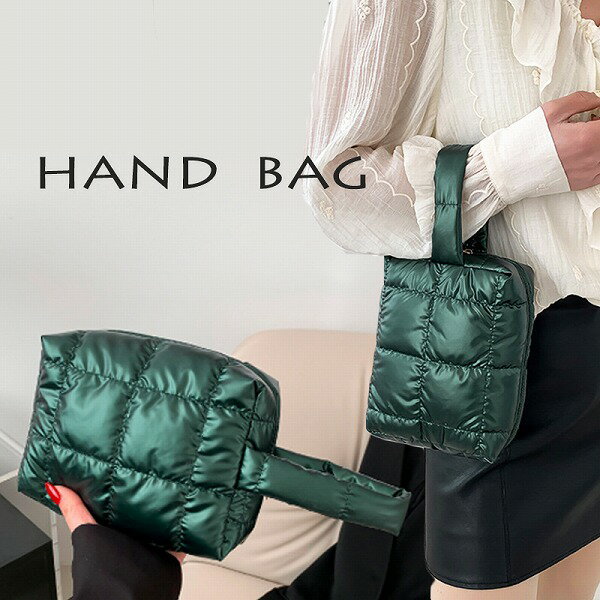 新作 レディース ハンドバッグ キルティング 軽い 軽量 ソフト やわらか 手持ち ワンマイル 黒