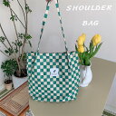 新作 エコバッグ トートバッグ ショルダー コーデユロイ 通勤通学 日常 格子