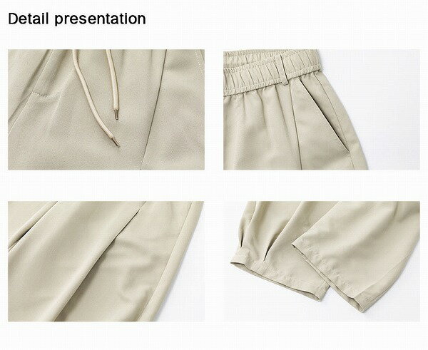 メンズ ワイドシルエット テーパードパンツ 春夏新作 タック入り ストリート系サーベルパンツ★全2色