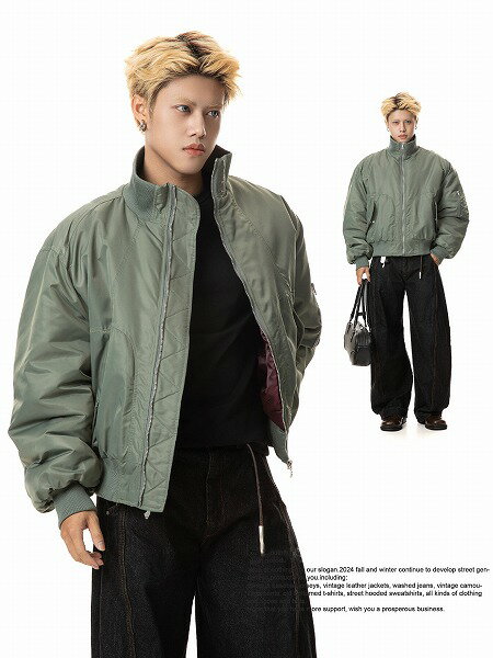 メンズ MA-1 中綿 ジャケット 男女兼用 ストリート系 防寒 アウター 秋冬 新作★全3色