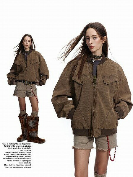 メンズファッション ワーク風 ジャケット 男女兼用 ストリート系 アウター 秋冬 新作★全2色