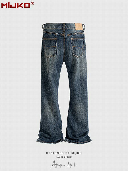 メンズ ダメージ加工 ビンテージ風 デニム パンツ 男女兼用 ストリート系 ズボン ボトムス 新作★