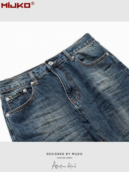 メンズ ダメージ加工 ビンテージ風 デニム パンツ 男女兼用 ストリート系 ズボン ボトムス 新作★