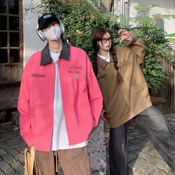 メンズファッション ワーク風 ジャケット 男女兼用 ストリート系 防寒アウター 春秋 新作★全4色