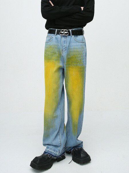 メンズファッション デニムパンツ 男女兼用 ストリート系 ボトムス 春秋 新作★