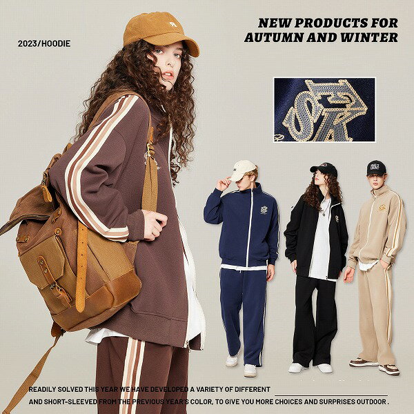 メンズファッション 刺繍入り ジョガーアウター 男女兼用 カジュアル ジャケット 秋冬 新作★全4色