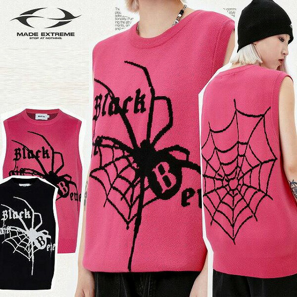 メンズファッション ニット ベスト 男女兼用 ストリート系 ノースリーブ トップス 秋冬 新作★全2色