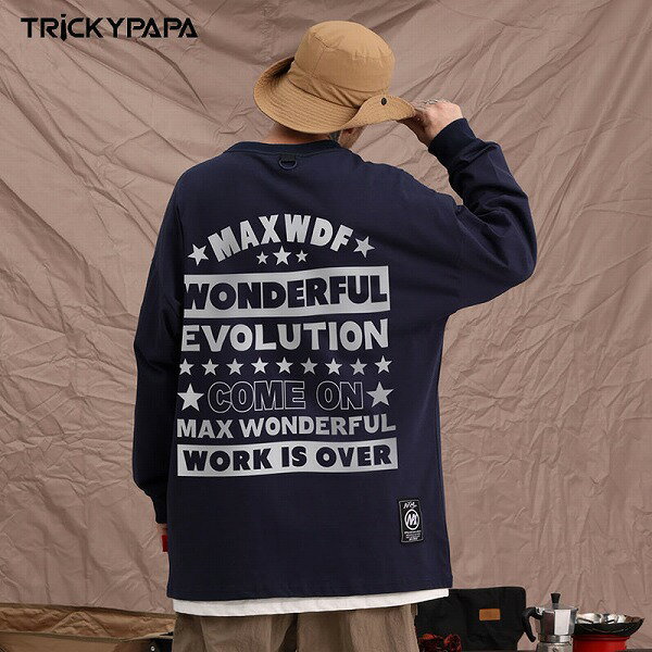 メンズファッション ラウンドネック 長袖Tシャツ 男女兼用 ストリート系トップス 春秋 新作★全6色