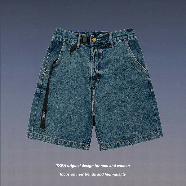 メンズファッション デニム ハーフパンツ 男女兼用 ストリート系 半ズボン 春夏★