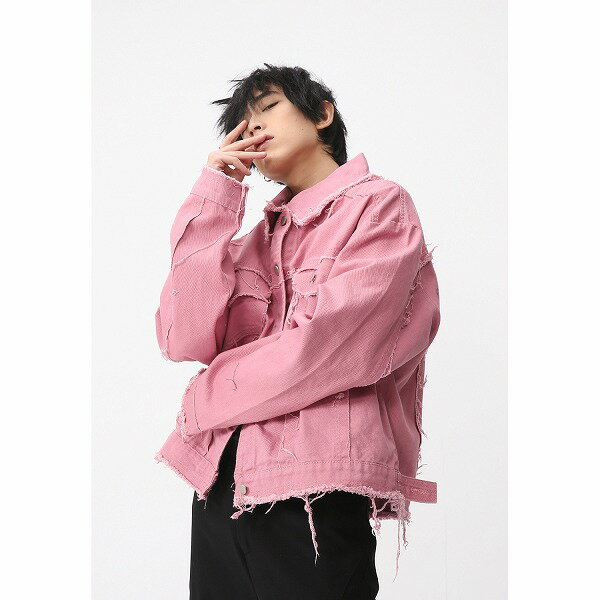 メンズファッション デニム ジャケット 男女兼用 ストリート系 デニムアウター 春秋 新作★全2色