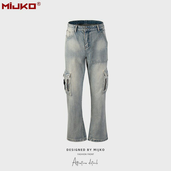 メンズファッション ビンテージ風 デニムパンツ 男女兼用 ストリート系 ジーンズ ボトムス 春夏 新作★