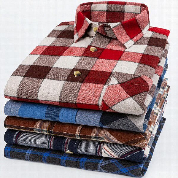 メンズ ファッション チェック柄 長袖シャツ 男女兼用 ストリート系 サマーアウター 春秋 新作★全9色