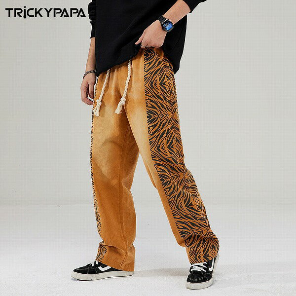 メンズファッション レオパード柄 ワークパンツ 男女兼用 ストリート系 ボトムス 秋冬 新作★全2色