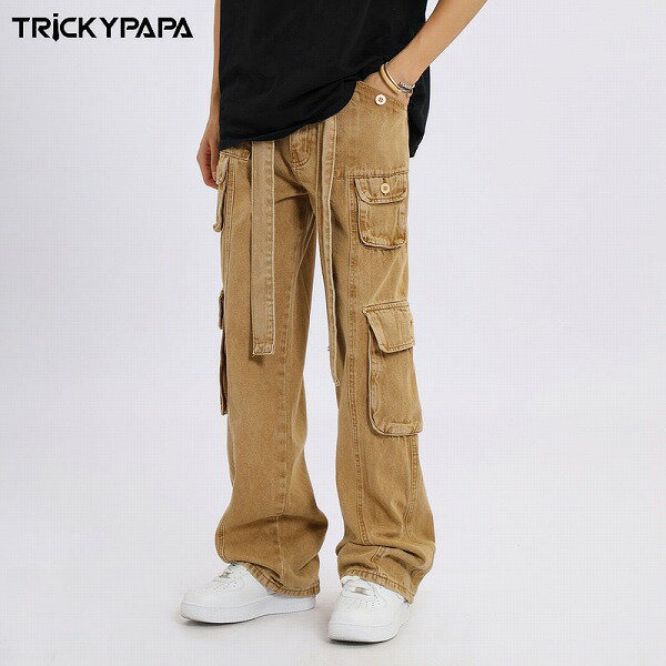 メンズファッション デニムパンツ 男女兼用 ストリート系 ボトムス 秋冬 新作★全3色